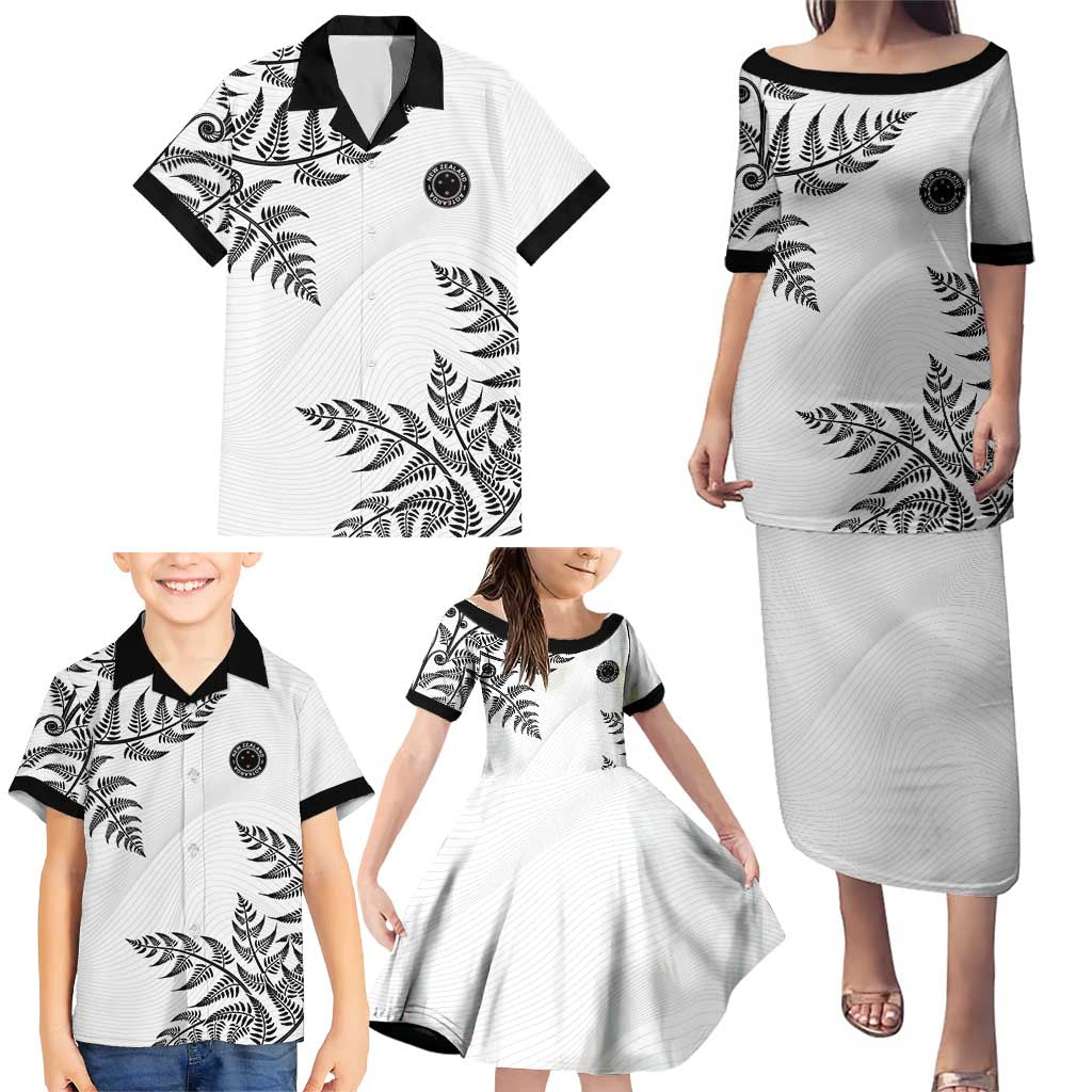 Custom New Zealand Football Family Matching Puletasi and Hawaiian Shirt Aotearoa Pride - Polynesian Pride