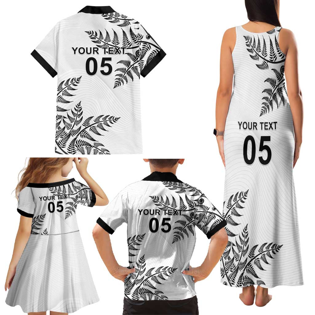 Custom New Zealand Football Family Matching Tank Maxi Dress and Hawaiian Shirt Aotearoa Pride - Polynesian Pride