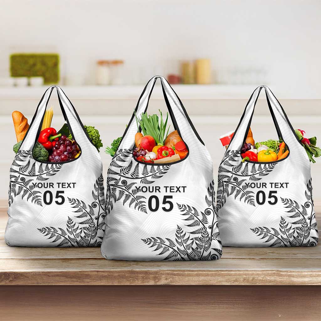 Custom New Zealand Football Grocery Bag Aotearoa Pride LT05 3-pack One Size White - Polynesian Pride