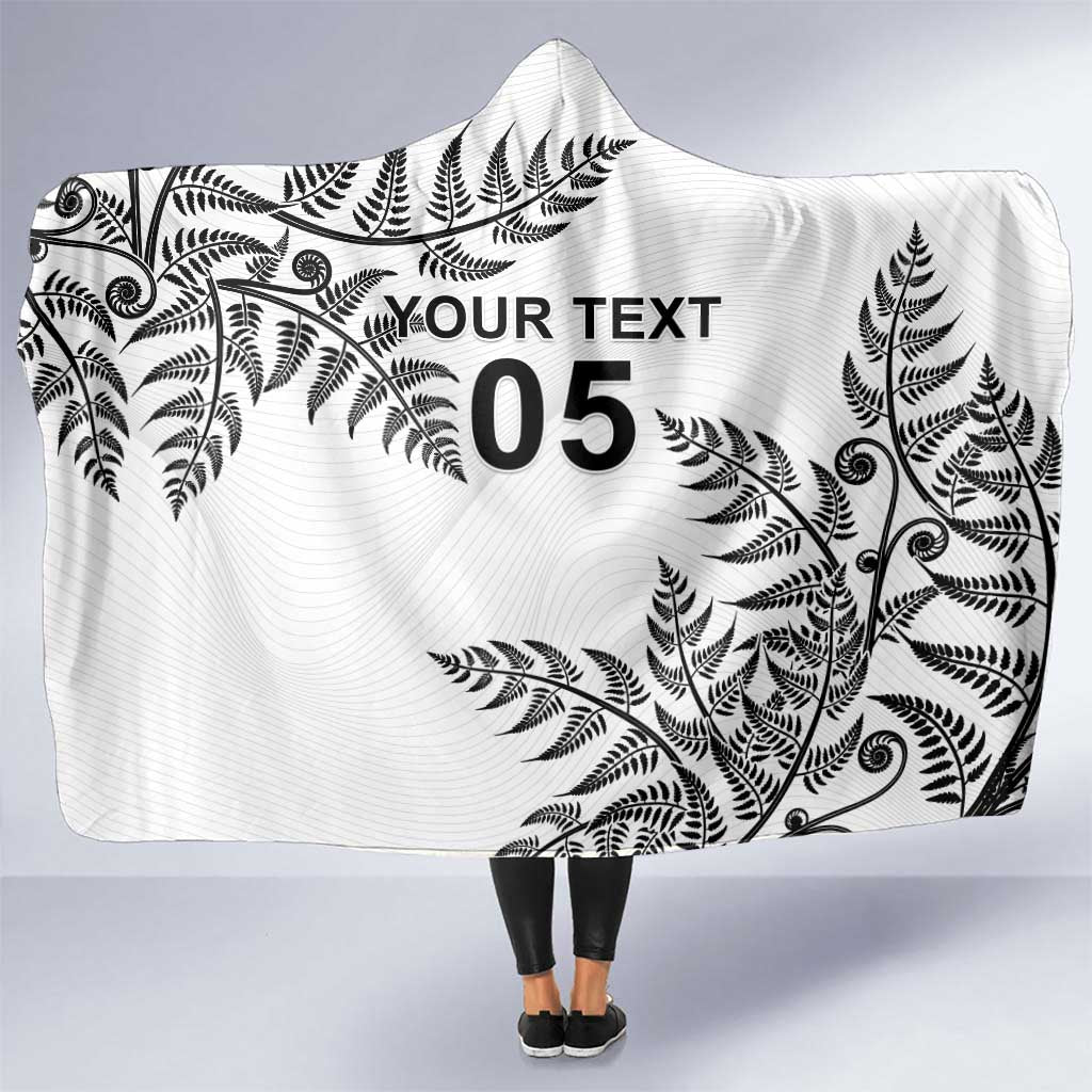 Custom New Zealand Football Hooded Blanket Aotearoa Pride LT05 One Size White - Polynesian Pride