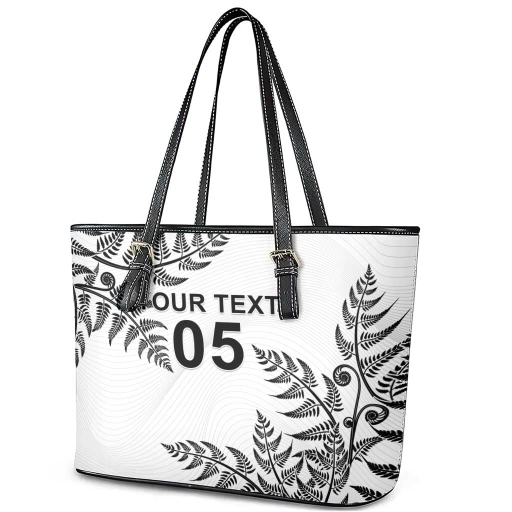 Custom New Zealand Football Leather Tote Bag Aotearoa Pride - Polynesian Pride