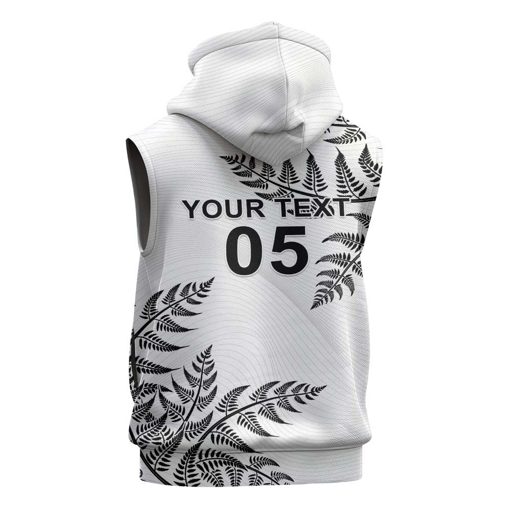 Custom New Zealand Football Sleeveless Zip Hoodie Aotearoa Pride LT05 - Polynesian Pride