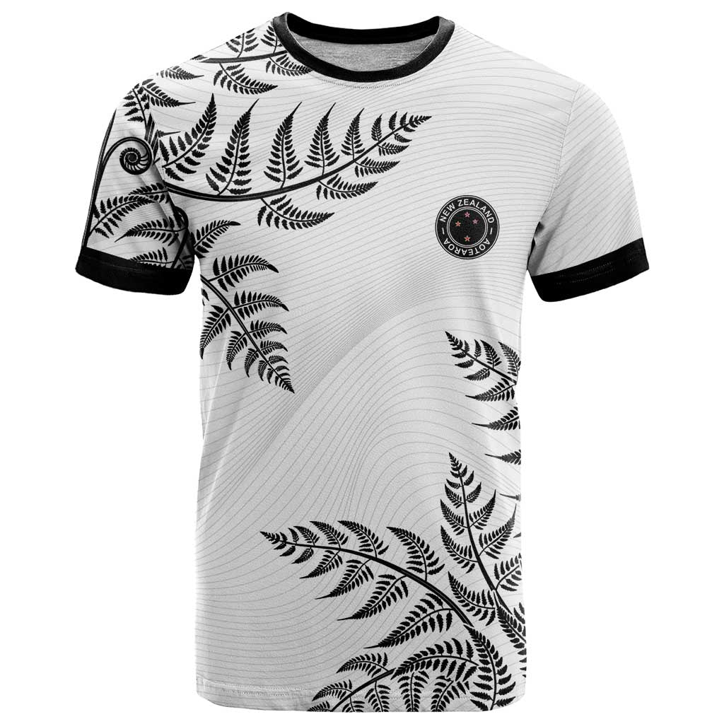 Custom New Zealand Football T Shirt Aotearoa Pride - Polynesian Pride