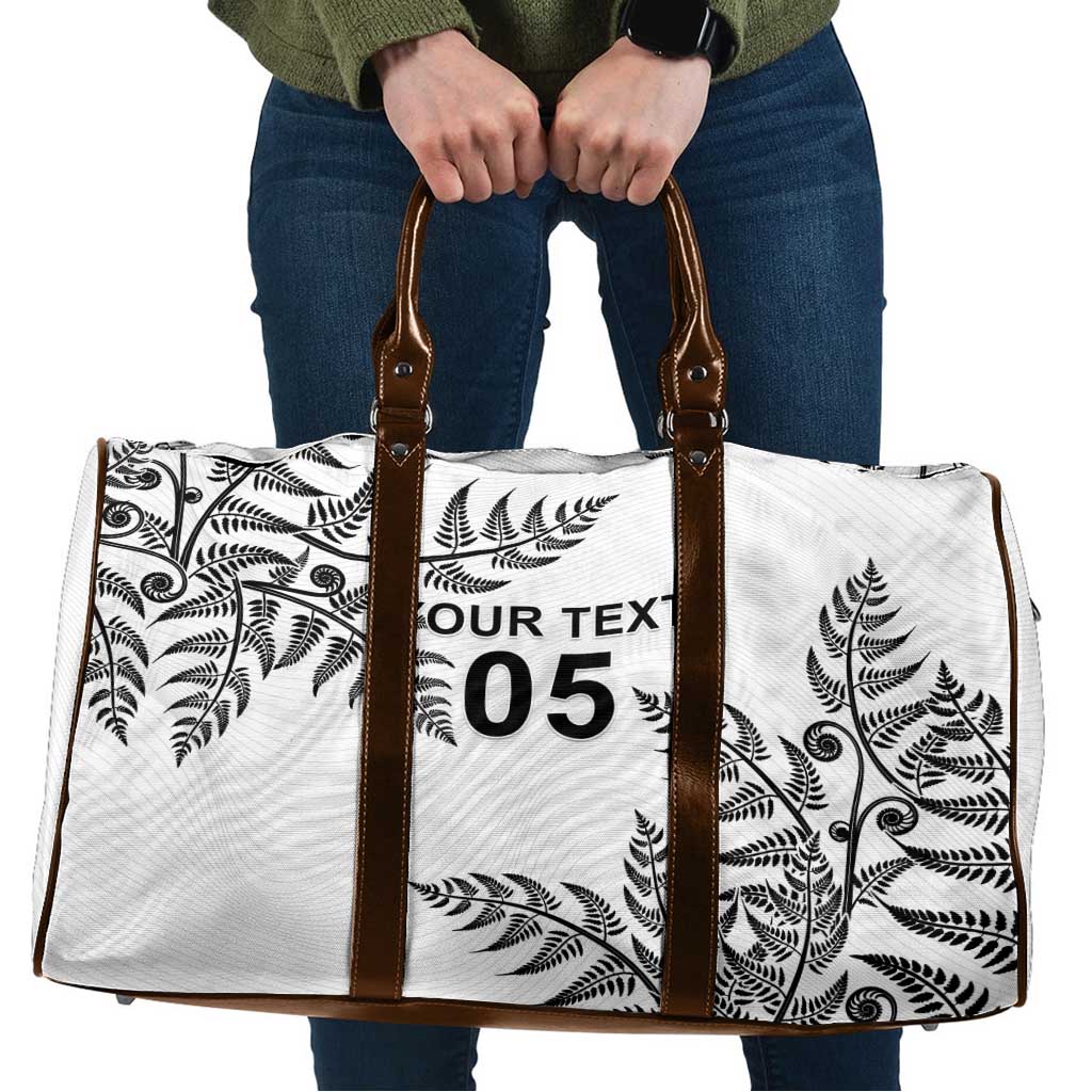 Custom New Zealand Football Travel Bag Aotearoa Pride LT05 White - Polynesian Pride