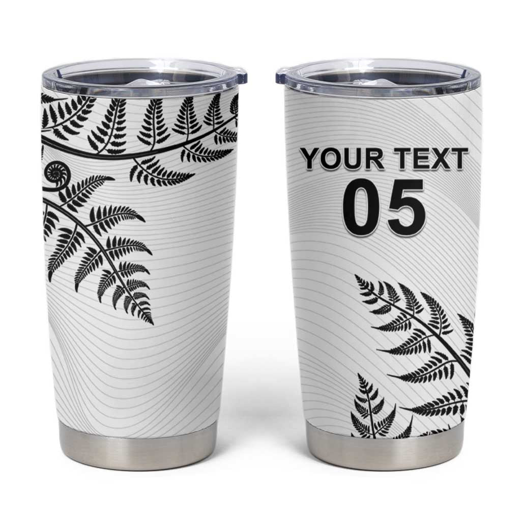 Custom New Zealand Football Tumbler Cup Aotearoa Pride LT05 White - Polynesian Pride