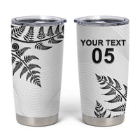 Custom New Zealand Football Tumbler Cup Aotearoa Pride LT05 White - Polynesian Pride