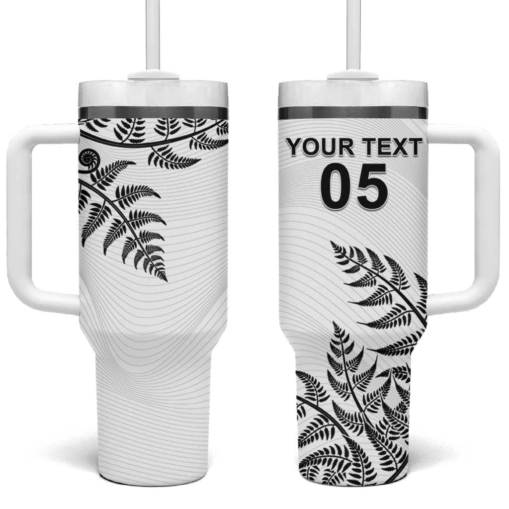 Custom New Zealand Football Tumbler With Handle Aotearoa Pride LT05 One Size: 40 oz White - Polynesian Pride