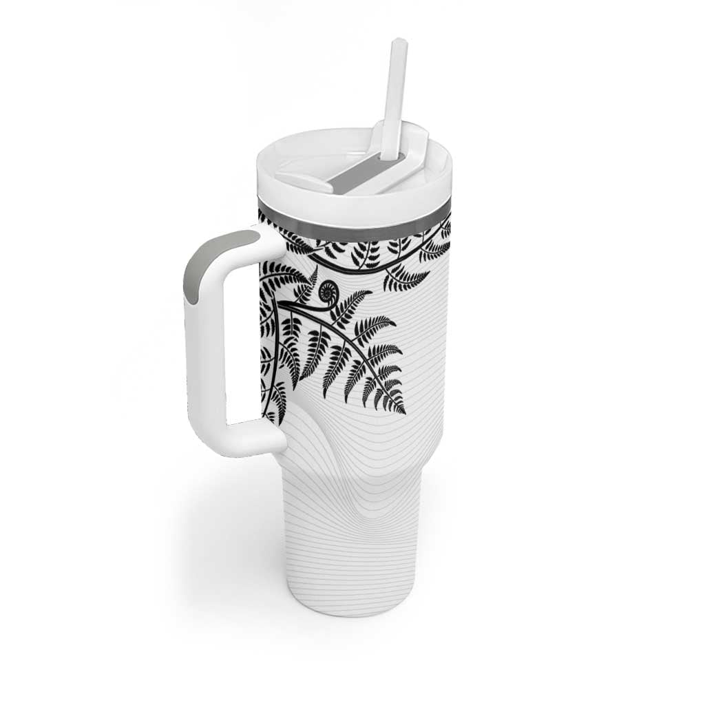 Custom New Zealand Football Tumbler With Handle Aotearoa Pride LT05 - Polynesian Pride