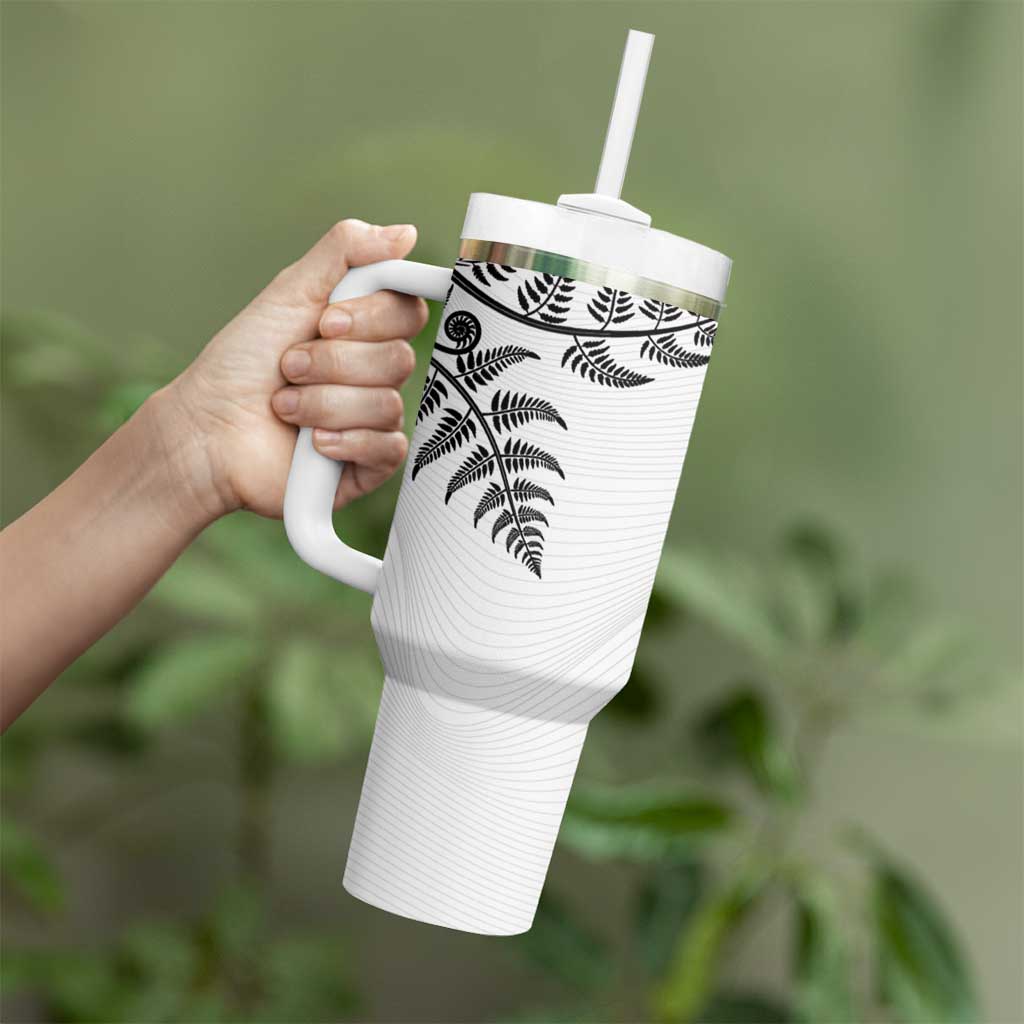 Custom New Zealand Football Tumbler With Handle Aotearoa Pride LT05 - Polynesian Pride