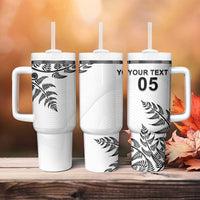 Custom New Zealand Football Tumbler With Handle Aotearoa Pride LT05 - Polynesian Pride