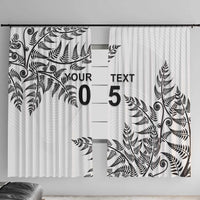 Custom New Zealand Football Window Curtain Aotearoa Pride LT05 With Hooks White - Polynesian Pride