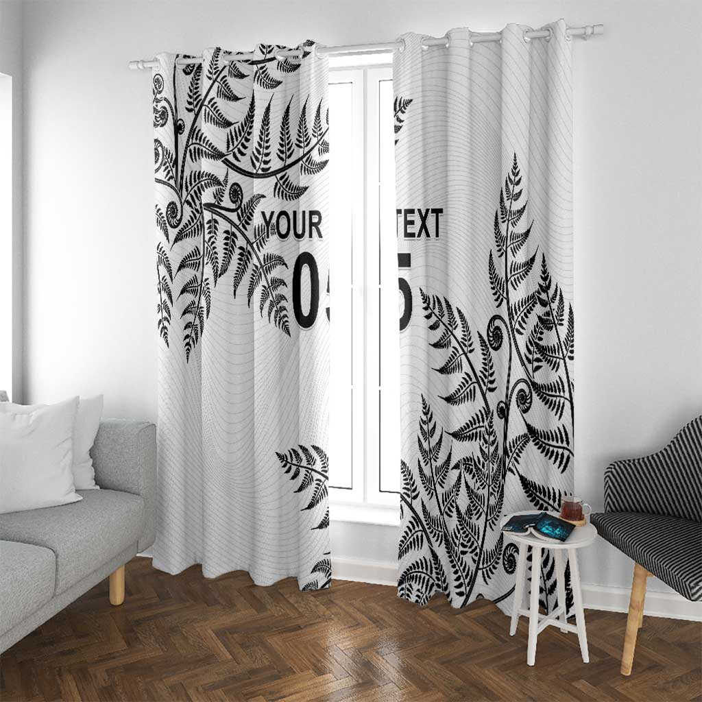 Custom New Zealand Football Window Curtain Aotearoa Pride LT05 With Grommets White - Polynesian Pride