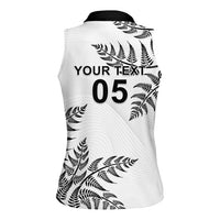 Custom New Zealand Football Women Sleeveless Polo Shirt Aotearoa Pride - Polynesian Pride