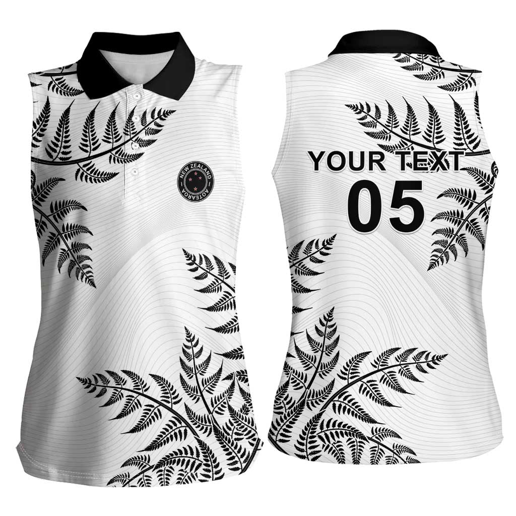 Custom New Zealand Football Women Sleeveless Polo Shirt Aotearoa Pride - Polynesian Pride