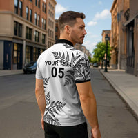 Custom New Zealand Football Zipper Polo Shirt Aotearoa Pride - Polynesian Pride