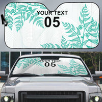 Custom New Zealand Football Auto Sun Shade Aotearoa Pride Aqua Version LT05 Aqua - Polynesian Pride