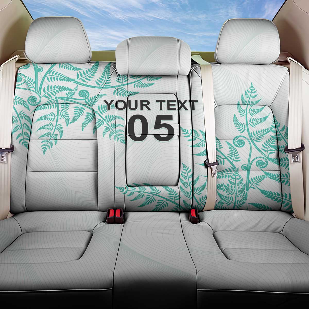 Custom New Zealand Football Back Car Seat Cover Aotearoa Pride Aqua Version - Polynesian Pride