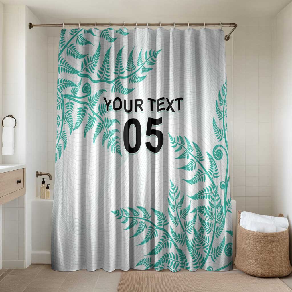 Custom New Zealand Football Bathroom Set Aotearoa Pride Aqua Version LT05 Shower Curtain Only Aqua - Polynesian Pride