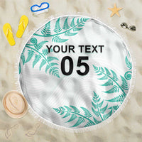 Custom New Zealand Football Beach Blanket Aotearoa Pride Aqua Version LT05 One Size 150cm Aqua - Polynesian Pride