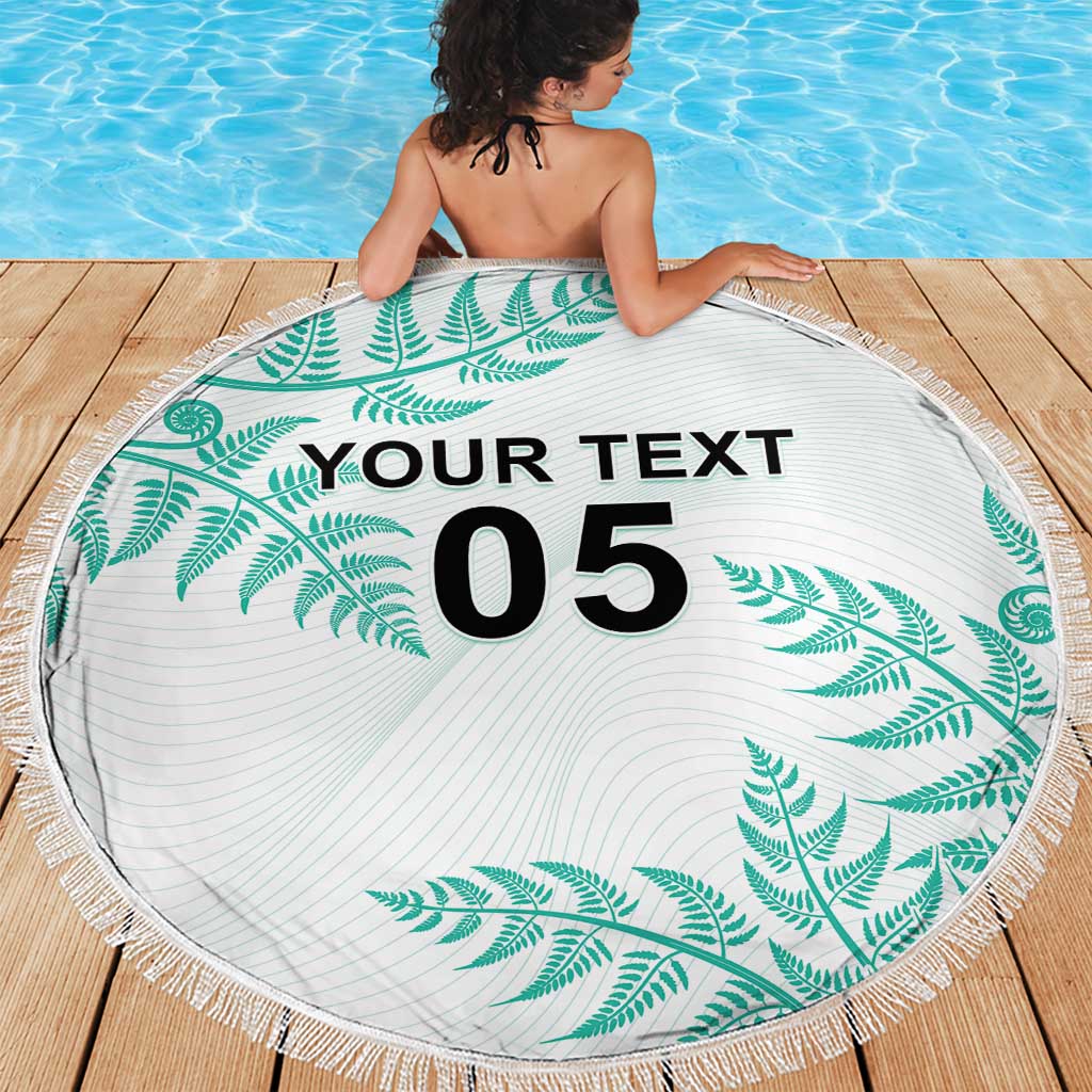 Custom New Zealand Football Beach Blanket Aotearoa Pride Aqua Version LT05 - Polynesian Pride