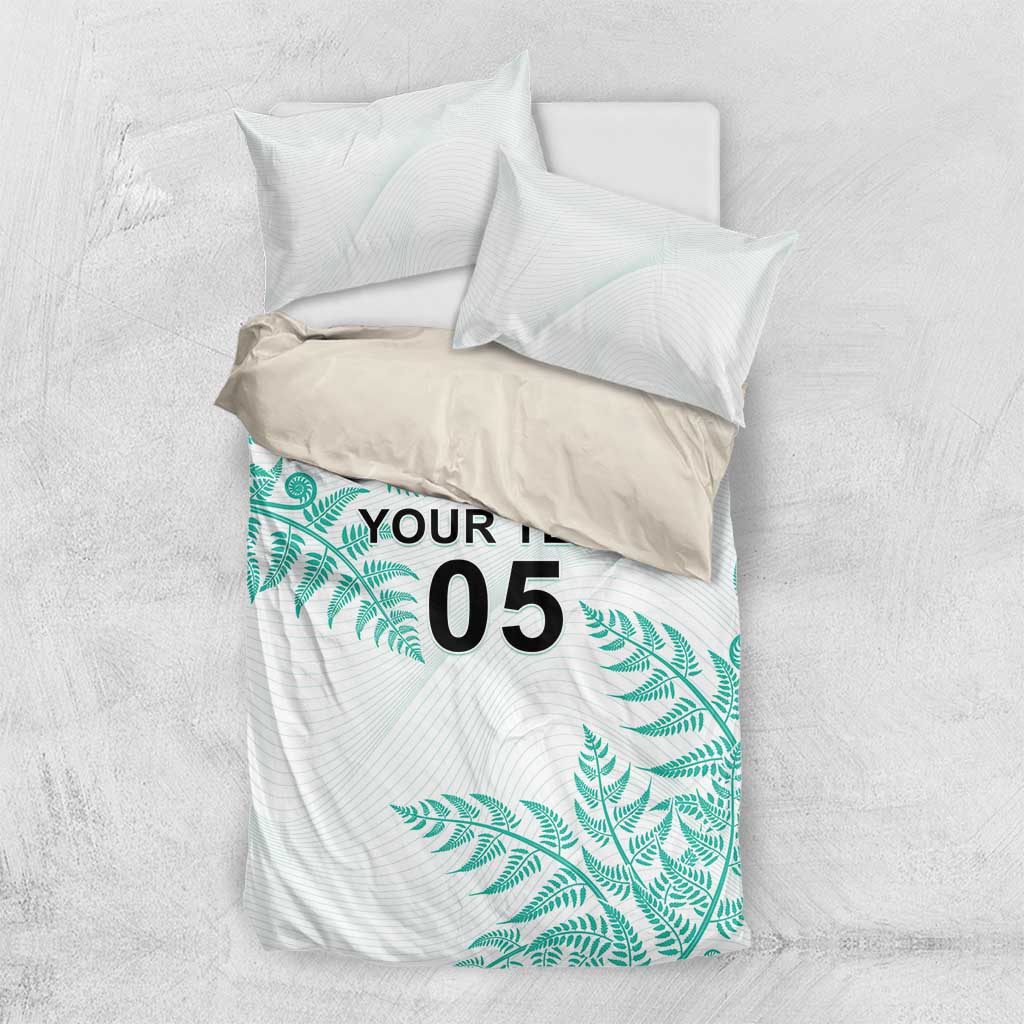 Custom New Zealand Football Bedding Set Aotearoa Pride Aqua Version - Polynesian Pride