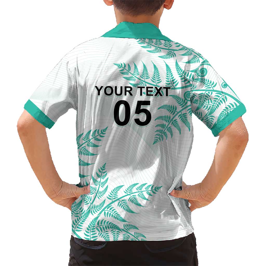 Custom New Zealand Football Family Matching Mermaid Dress and Hawaiian Shirt Aotearoa Pride Aqua Version - Polynesian Pride
