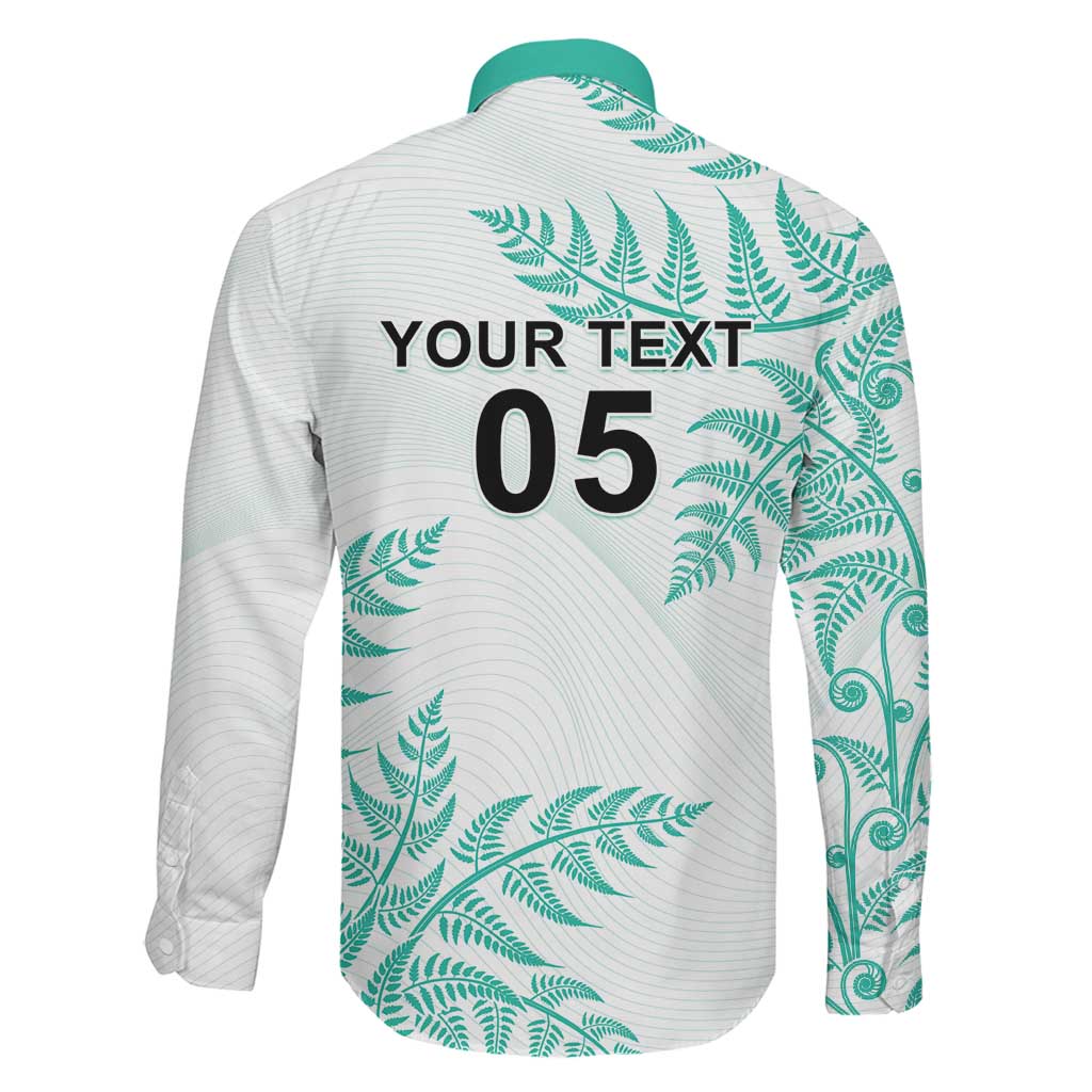 Custom New Zealand Football Family Matching Off The Shoulder Long Sleeve Dress and Hawaiian Shirt Aotearoa Pride Aqua Version - Polynesian Pride