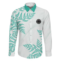 Custom New Zealand Football Family Matching Short Sleeve Bodycon Dress and Hawaiian Shirt Aotearoa Pride Aqua Version - Polynesian Pride