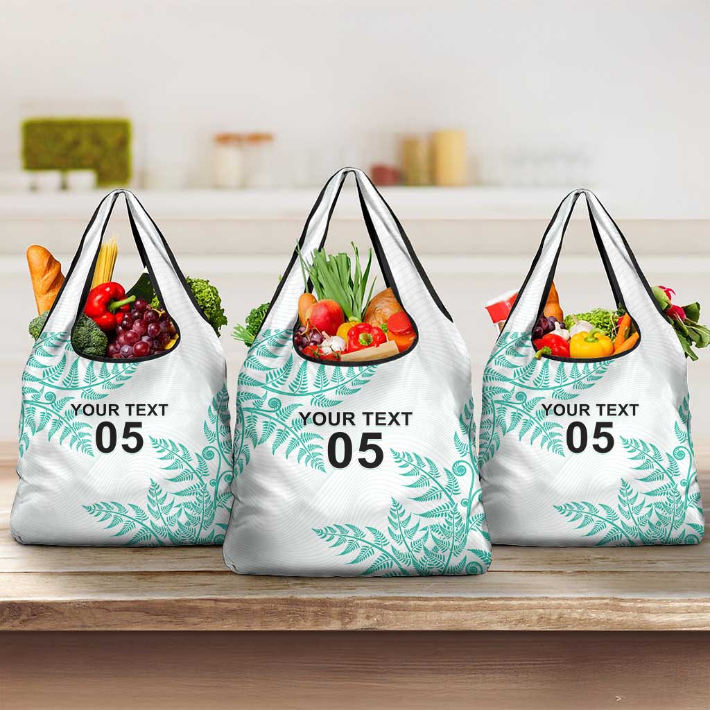 Custom New Zealand Football Grocery Bag Aotearoa Pride Aqua Version LT05 3-pack One Size Aqua - Polynesian Pride