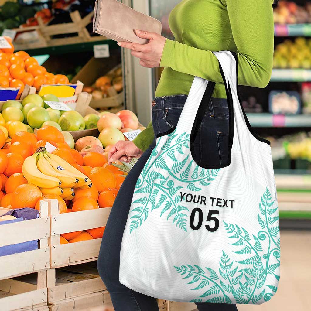 Custom New Zealand Football Grocery Bag Aotearoa Pride Aqua Version LT05 - Polynesian Pride