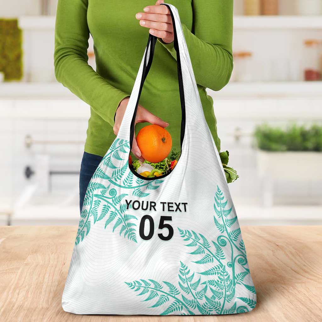 Custom New Zealand Football Grocery Bag Aotearoa Pride Aqua Version LT05 - Polynesian Pride