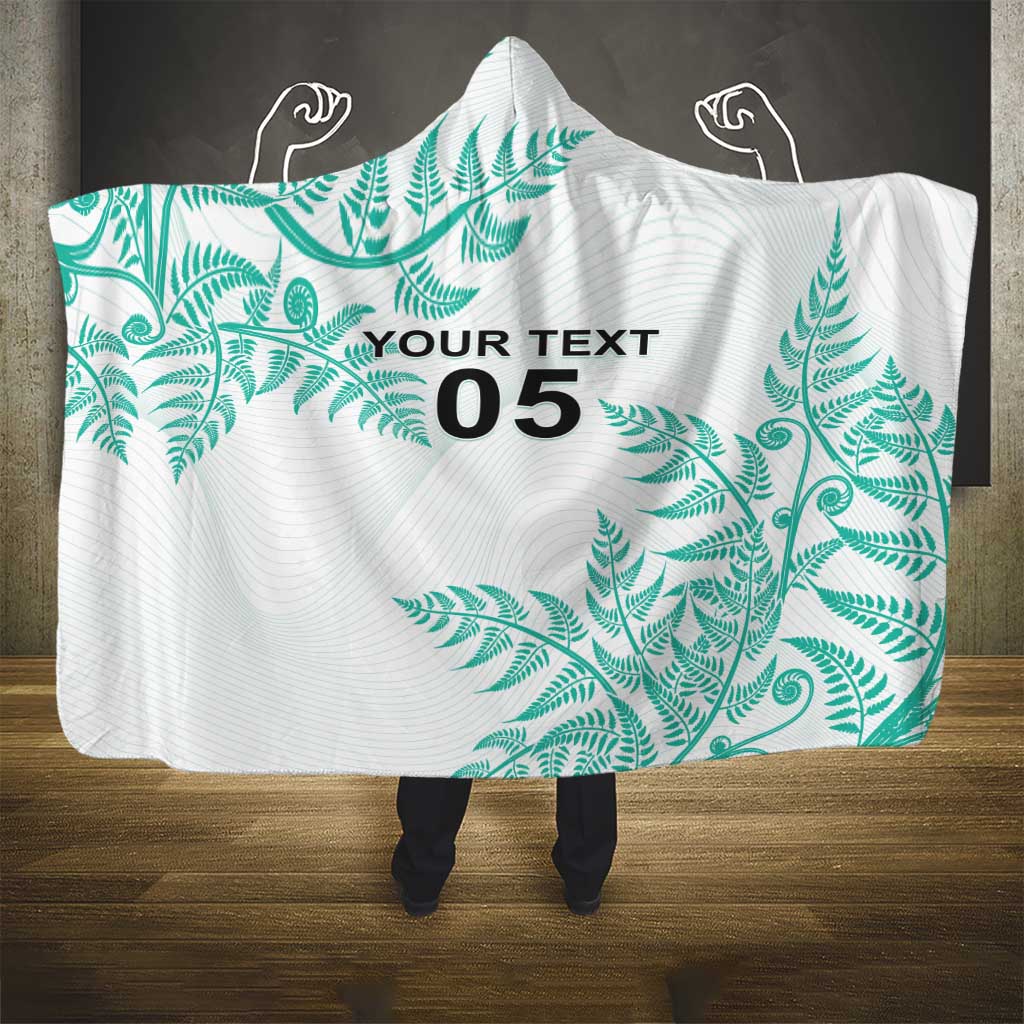 Custom New Zealand Football Hooded Blanket Aotearoa Pride Aqua Version LT05 - Polynesian Pride