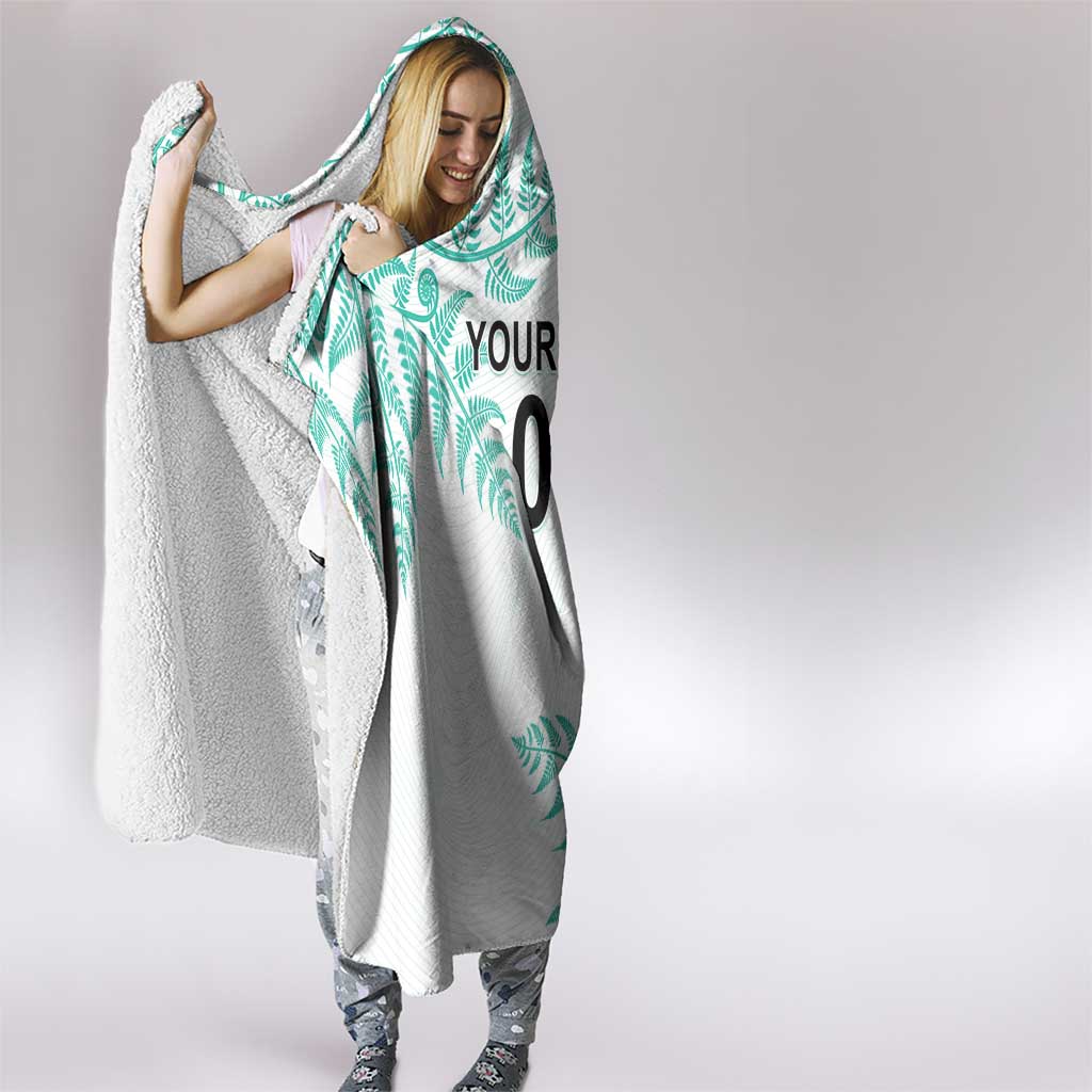 Custom New Zealand Football Hooded Blanket Aotearoa Pride Aqua Version LT05 - Polynesian Pride