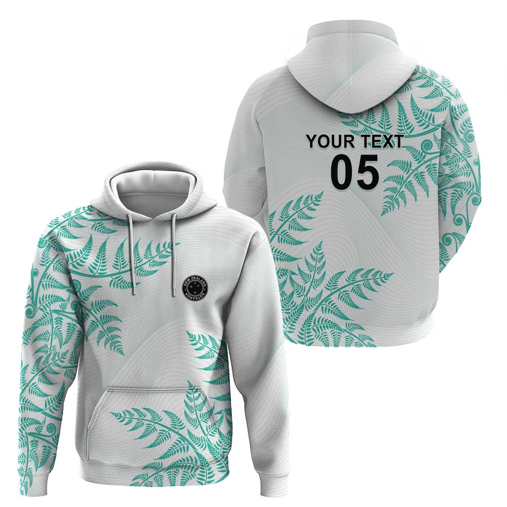 Custom New Zealand Football Hoodie Aotearoa Pride Aqua Version LT05 - Polynesian Pride