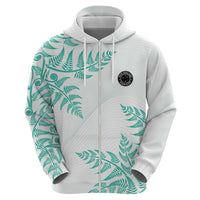 Custom New Zealand Football Hoodie Aotearoa Pride Aqua Version LT05 - Polynesian Pride