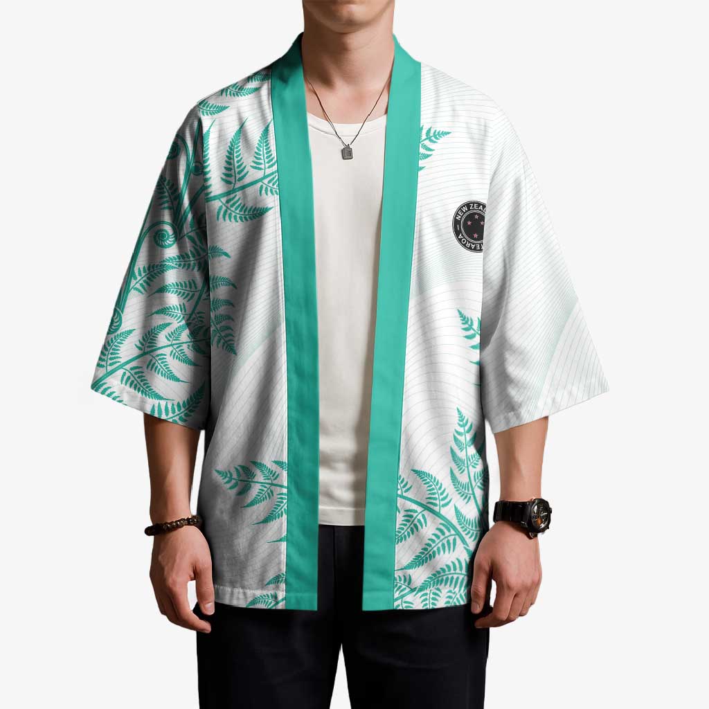 Custom New Zealand Football Kimono Aotearoa Pride Aqua Version LT05 - Polynesian Pride