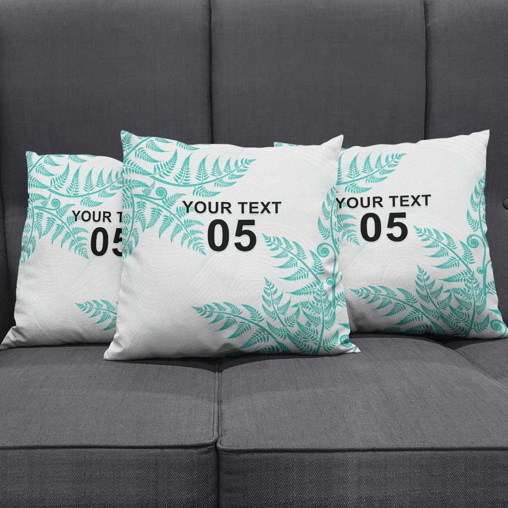 Custom New Zealand Football Pillow Cover Aotearoa Pride Aqua Version LT05 - Polynesian Pride