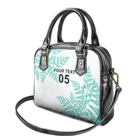 Custom New Zealand Football Shoulder Handbag Aotearoa Pride Aqua Version - Polynesian Pride