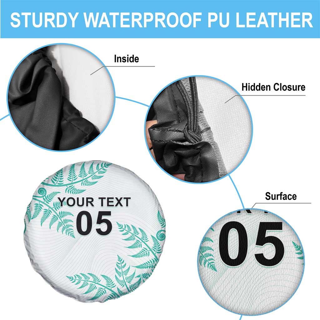 Custom New Zealand Football Spare Tire Cover Aotearoa Pride Aqua Version - Polynesian Pride