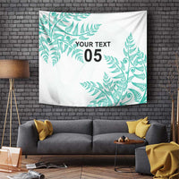 Custom New Zealand Football Tapestry Aotearoa Pride Aqua Version - Polynesian Pride