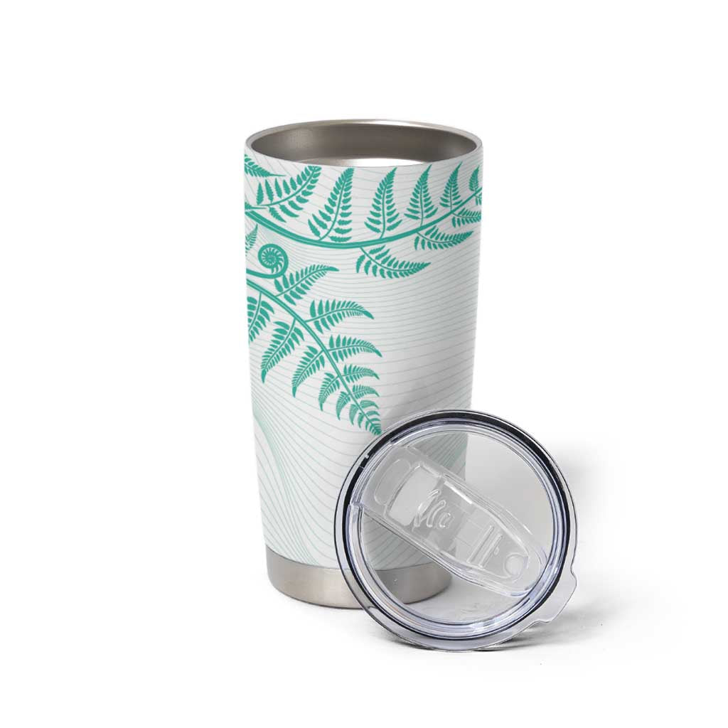 Custom New Zealand Football Tumbler Cup Aotearoa Pride Aqua Version LT05 - Polynesian Pride