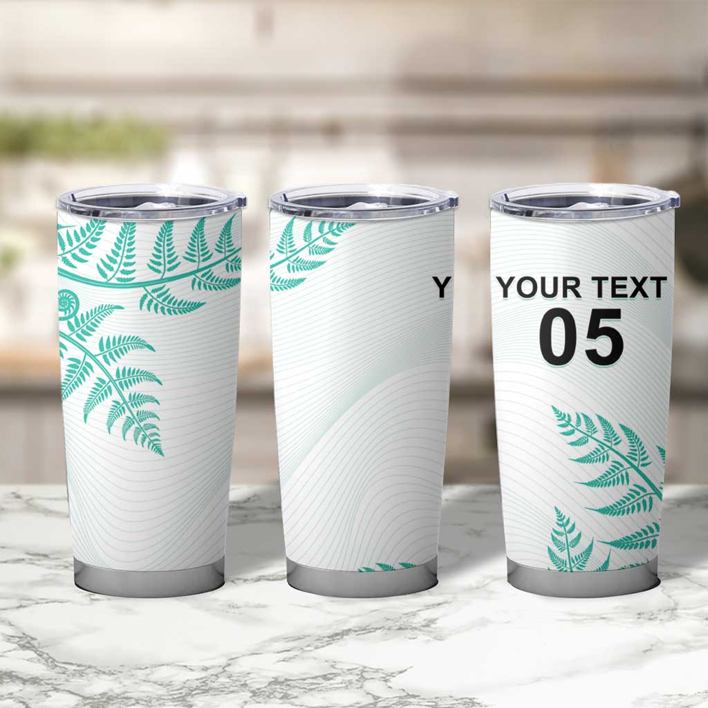 Custom New Zealand Football Tumbler Cup Aotearoa Pride Aqua Version LT05 - Polynesian Pride