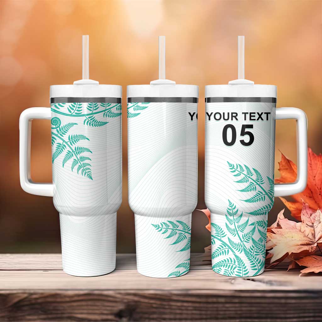 Custom New Zealand Football Tumbler With Handle Aotearoa Pride Aqua Version LT05 - Polynesian Pride