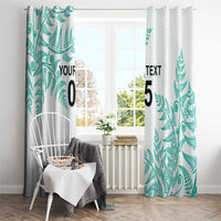 Custom New Zealand Football Window Curtain Aotearoa Pride Aqua Version LT05 - Polynesian Pride