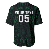 Custom New Zealand Fishing Baseball Jersey Maori Tribal Pattern - Polynesian Pride