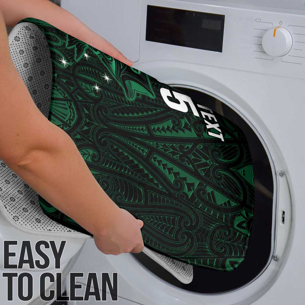 Custom New Zealand Fishing Bathroom Set Maori Tribal Pattern - Polynesian Pride