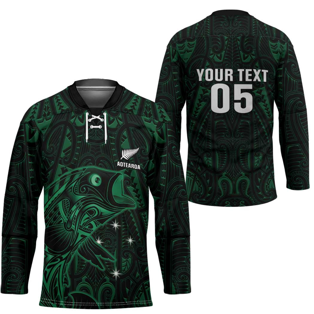 Custom New Zealand Fishing Hockey Jersey Maori Tribal Pattern LT05 - Polynesian Pride