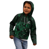 Custom New Zealand Fishing Kid Hoodie Maori Tribal Pattern - Polynesian Pride