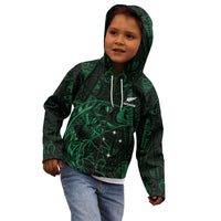 Custom New Zealand Fishing Kid Hoodie Maori Tribal Pattern - Polynesian Pride