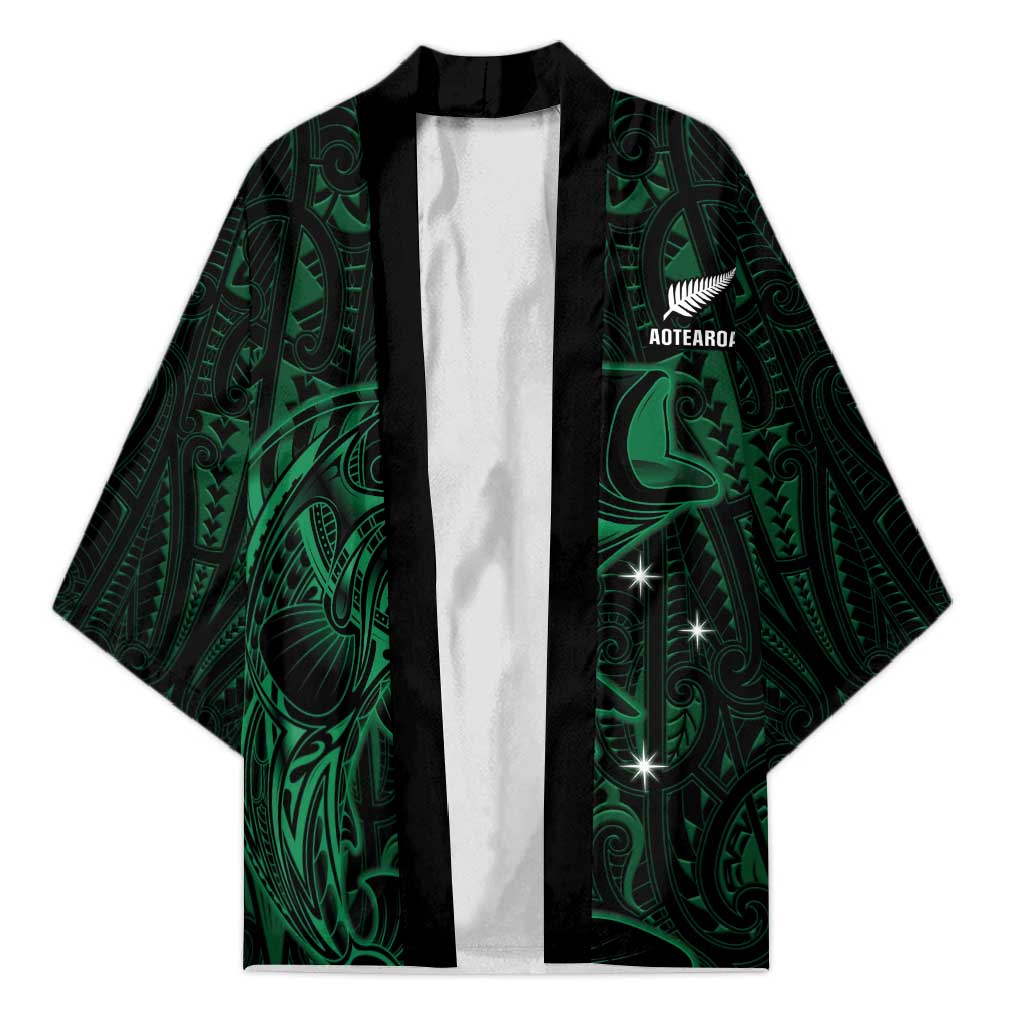 Custom New Zealand Fishing Kimono Maori Tribal Pattern - Polynesian Pride